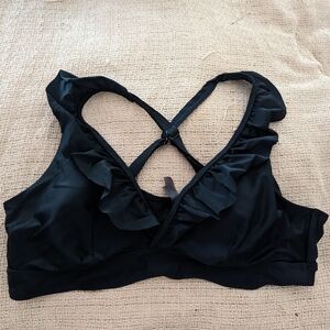 Torrid size 2 ruffled bikini top only